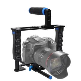 LIBWX Stabilisateur de poignée à Main Double pour Sony Canon Nikon Panasonic Pentax caméra Support d'épaule Support Support caméra Accessoires 