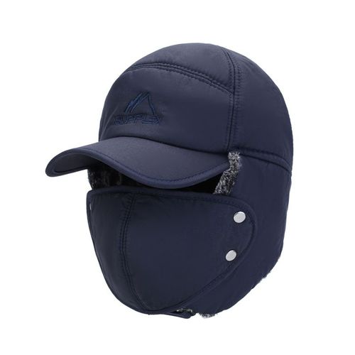 Casquette D'Hiver 3 En 1 Doublée De Molleton, Chapeau De Bombardier Avec Rabat D'Oreille, Couverture Complète Coupe-Vent Pour Ski Cyclisme Xr-Hot
