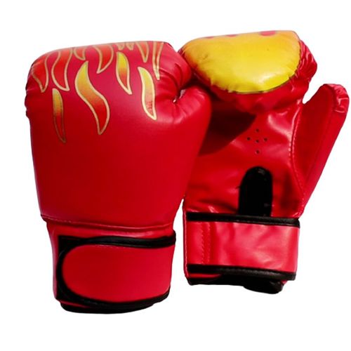 Gants De Boxe Professionnels En Cuir Pu Pour Enfants, Respirant, En Flamme, Pour Entraînement, Matériel De Sport, Xr-Hot