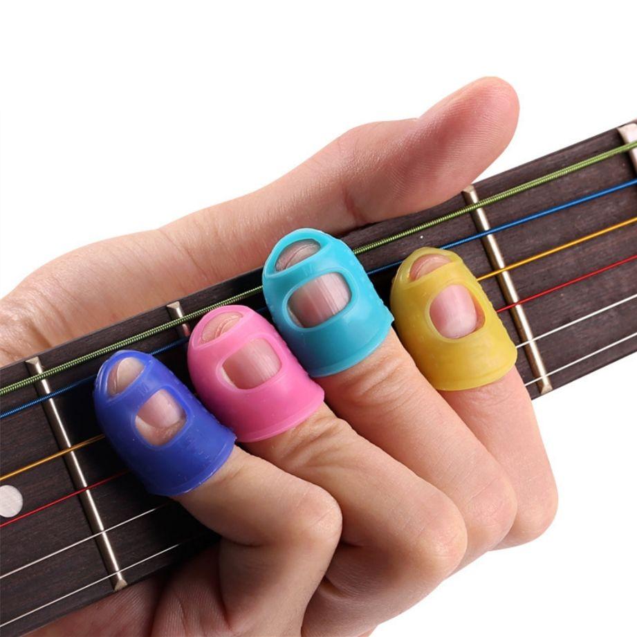 10 Pièces Protège-doigts En Silicone Pour Guitare, Support De
