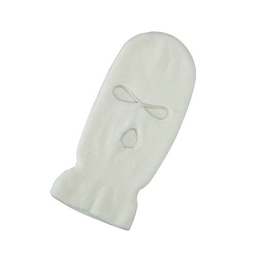 Masque De Ski Multifonctionnel À 3 Trous, Bonnet D'Hiver En Tricot Chaud, Cagoule, Chapeau Tricoté En Laine, Bonnet De Sport Épais Pour Hommes Et Femmes Adultes
