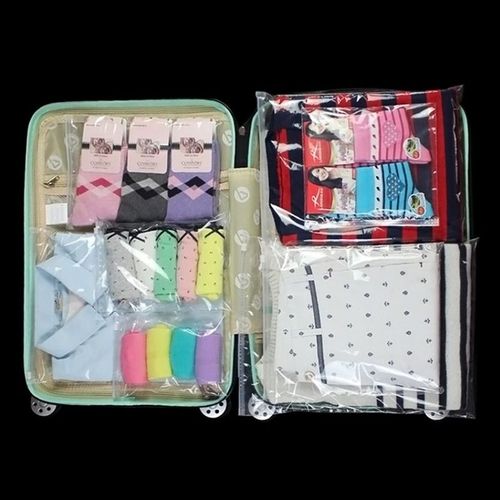 Sac De Rangement Transparent Avec Fermeture Éclair, 1 Pièce, Pour Vêtements, Sous-Vêtements, Sport, Voyage, Chaussures