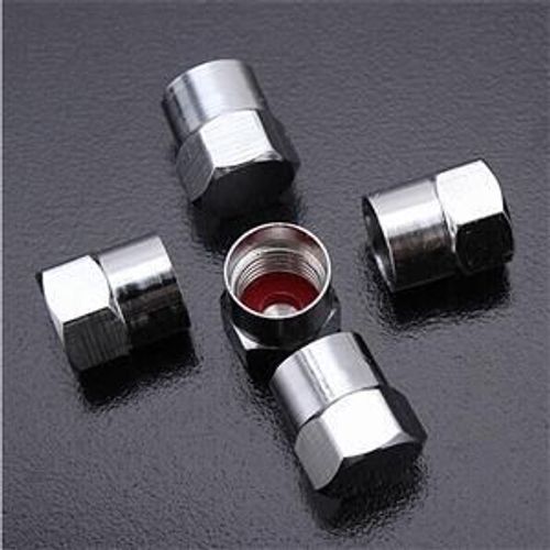 Valve De Pneu De Roue En Métal Chromé, 5 Pièces/Lot, Bouchons Anti-Poussière Pour Tube De Vélo De Voiture, Caps1