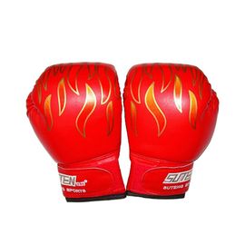 1 Paire 2019-Nouveau Pu Enfants Enfants Dessin Animé Sparring Kick Gants De Boxe Rouge Age5-12 D'Entraînement Noir/Rouge/Bleu