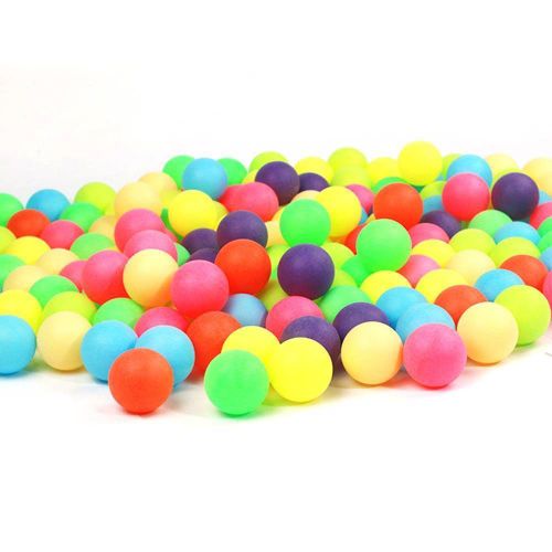 Balles De Ping-Pong Colorées, 100 Pièces/Paquet, Balles D'Entraînement De Tennis De Table Pour Divertissement, Couleurs Mélangées Pour Le Jeu