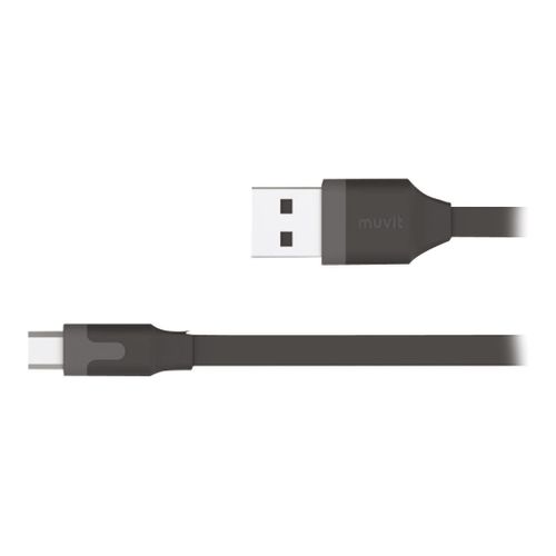 muvit - Câble USB - USB (M) pour Micro-USB de type B (M) - 2.4 A - 2 m - noir