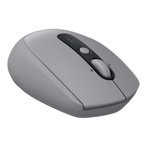 Logitech M590 Silent - Souris - pour droitiers - optique - 7 boutons - sans fil - Bluetooth, 2.4 GHz - récepteur sans fil USB - ton gris moyen