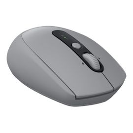 Logitech M590 Silent - Souris - pour droitiers - optique - 7 boutons - sans fil - Bluetooth, 2.4 GHz - récepteur sans fil USB - ton gris moyen