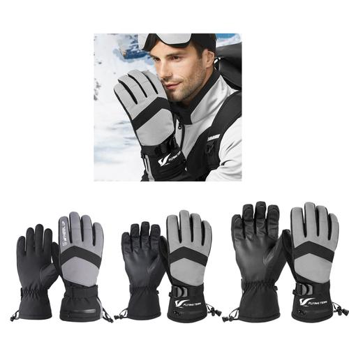 Gants De Snowboard Imperméables, Coupe-Vent, Neige, Travail, Écran Tactile, Doigt Complet, Temps Froid, Gants De Ski Pour Adultes, Femmes, Hommes