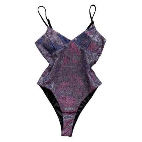 Maillot De Bain Une Pièce Brillant, Monokini, Taille Haute, Bretelles Spaghetti, Pour Femmes, Vêtements D'Été, Tendance 2021