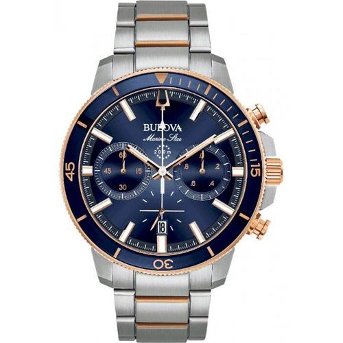 Bulova Montre Argent Chronographe Hommes Marine Star 98b301