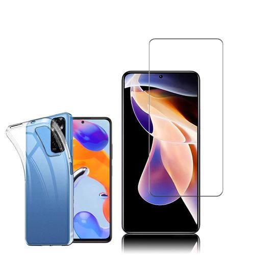 Coque Silicone Pour Xiaomi Redmi Note 11 Pro/ Note 11 Pro 5g 6.67" Gel Ultraslim Et Ajustement Parfait - Transparent + 1 Film Verre Trempé - Transparent
