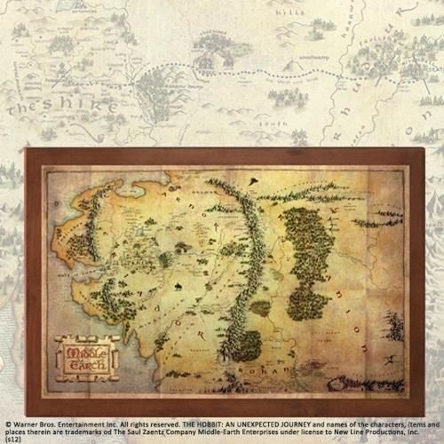 Le Hobbit La Carte De La Terre Du Milieu 16 X 12 Pouces