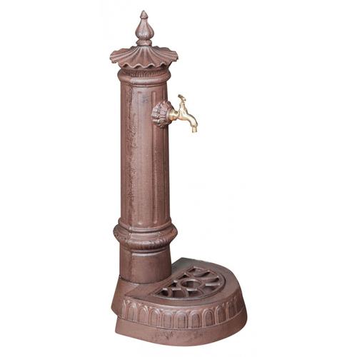 Fontaine En Fonte Finition Rouille Patinée L37xpr33xh78,5cm