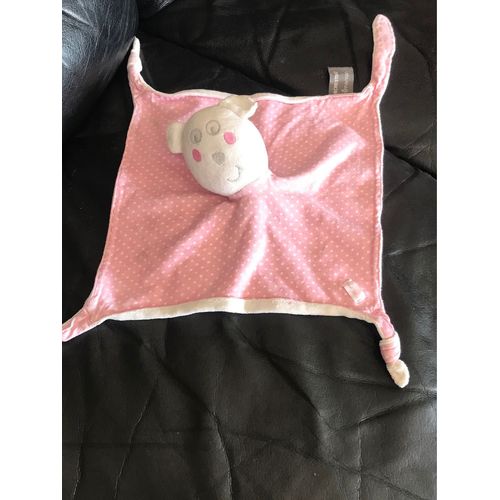 Doudou Plat Ours Rose Blanc Pois Orchestra Premaman