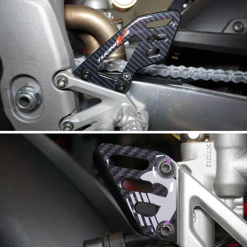 Repose-Pieds - Autocollants 3d Protections Bas De Caisse Repose-Pieds Compatibles Avec Aprilia Tuono V4 1100 Et Tuono V4 Factory 2021-2022