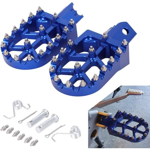 Bleu-1 - Cale Pied Moto,Repose-Pieds Moto Universel Aluminium Cnc Pour Off-Road Moto Dirt Bike Pit Bike Sur Ron-Bleu