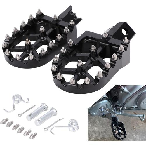 Noir-1 - Cale Pied Moto,Repose-Pieds Moto Universel Aluminium Cnc Pour Off-Road Moto Dirt Bike Pit Bike Sur Ron-Noir