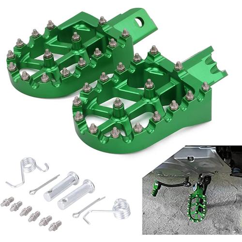 Vert-1 - Cale Pied Moto,Repose-Pieds Moto Universel Aluminium Cnc Pour Off-Road Moto Dirt Bike Pit Bike Sur Ron-Vert