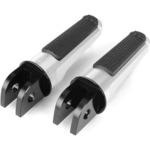 Silver - Moto Cale-Pieds Pour Suzuki Pour Gsxr600 Pour Gsxr750 Pour Gsxr1000 Pour Gsx-S125 Pour Gsx-S750 Pour Gsx-S100 Pour Sv650 Repose-Pieds De Pédale Avant De Moto Moto Pieds Rest(Silver)