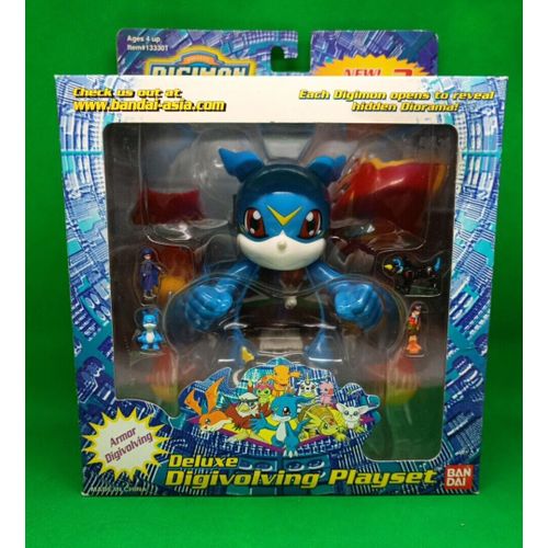 Digimon Adventure 02 Zero Two Deluxe Digivolving Veemon V-Mon Playset Fladramon Flamedramon