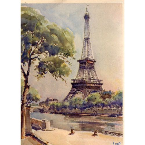 Cpa N° Ik 63- Paris - 75 - Seine - La Tour Eiffel Non Ecrite -Editions D'art Yvon - Dimensions 10.50 Cm X 14.50