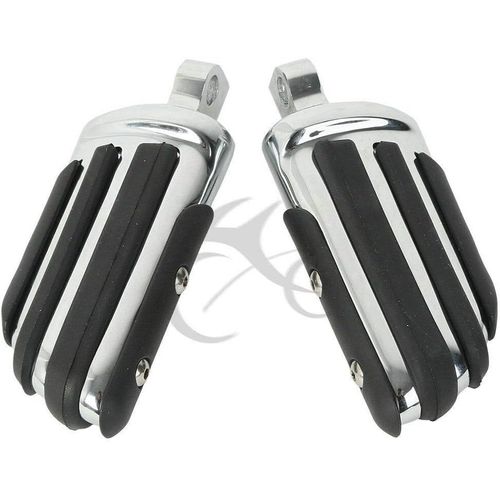 Stile I - Noir - Repose-Pieds Pour Pilote De Style Pilote - Compatible Avec Les Modèles Harley Davidson Avec Support De Repose-Pieds Mâle