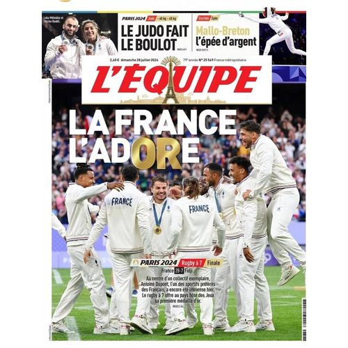 L'equipe  28 Juillet 2024 /  Paris Jo 2024 Antoine  Dupont - Rugby À 7