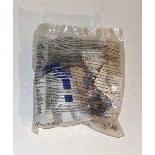 R2 D2 Star Wars Clone Wars Figurine Contenant Roulant Stickers 2008 Happy Meal Mcdonald's