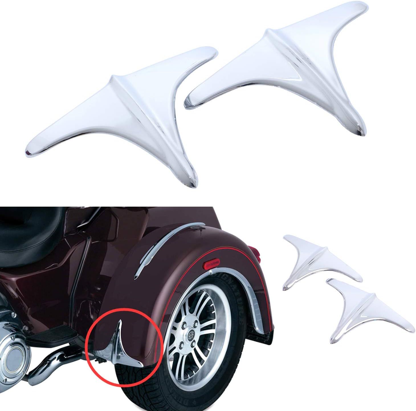 Chrome - Garnitures De Garde-Boue Arrire Avant Pour Harley ...