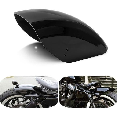 Noir - Garde-Boue Arrière Moto Pour Harley-Davidson 1986-2022 Et La Plupart Des Modèles De Motos(Plastique Abs)