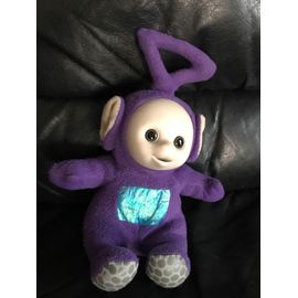 Doudou  Poupée Playskool Teletubbies Tinky Winky Beanie Violet Caoutchouc Visage Teletub 26cm Vintage 