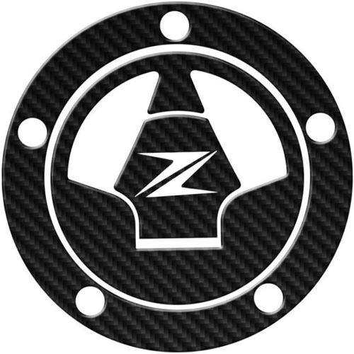 Noir Et Blanc - Autocollants De Protection De Réservoir Compatibles Avec Kawasaki Z1000 Z1000sx Z800 Z750 Z250 6 Couleurs 3d Fibre De Carbone Capier À Gaz Pild De Remplissage De Couvercle Sticker Sticker Taflets