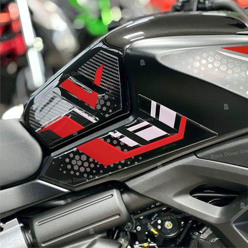 Côtés Réservoir - Autocollants Résinés 3d Protection Côtés Réservoir Compatible Avec Kawasaki Versys 650 2022 (Côtés Réservoir)
