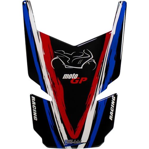 119 X 169 Mm (Forme 63) - X500192 Autocollant 3d Pour Réservoir De Moto, Motif Drapeau De La France, Moto Gp