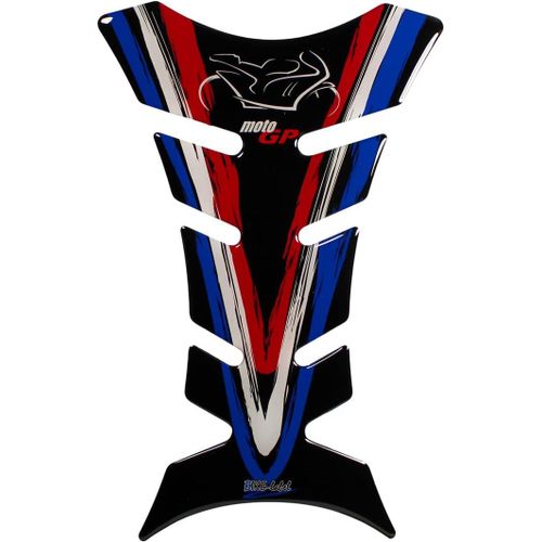 142 X 220 Mm (Forme 17) - X500185 Autocollant 3d Pour Réservoir De Moto, Motif Drapeau De La France, Moto Gp