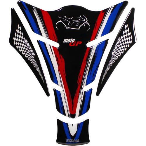 190 X 220 Mm (Forme 15) - X500184 Autocollant 3d Pour Réservoir De Moto, Motif Drapeau De La France, Moto Gp
