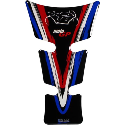 91,5 X 154 Mm (Forme 41) - X500187 Petit Autocollant 3d Pour Réservoir De Moto, Motif Drapeau De La France, Moto Gp