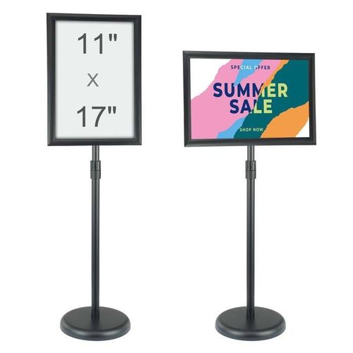 Porte-Affiche -VEVOR-420 x 297mm-Présentoir sur Pied Rotation à 360° Hauteur Réglable 850-1357 mm