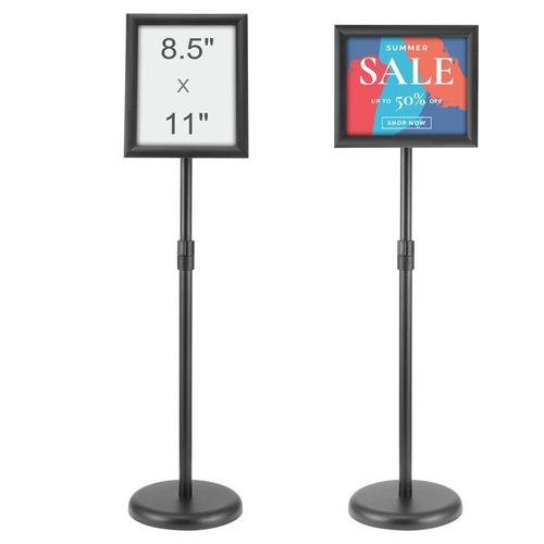 Porte-Affiche -VEVOR-279 x 216mm-Présentoir sur Pied Rotation à 360° Hauteur Réglable 820-1250 mm