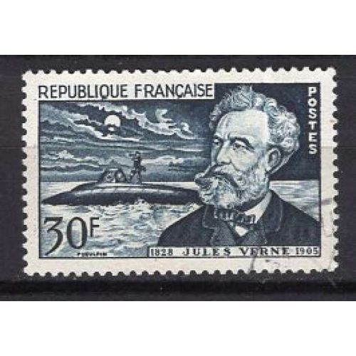 France 1955 Cinquantenaire De La Mort De Jules Vernes Oblitere
