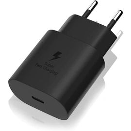 25w Chargeur Samsung Secteur Charge Rapide Usb-C Pour Samsung Galaxy Z Flip6 Z Fold6 Flip Fold 6 5 4 Flip5 Flip4 Fold5 Fold4 Noir
