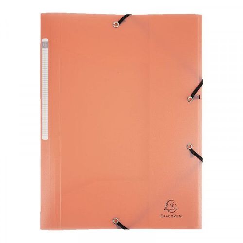 Chemise À Élastique 3 Rabats - A4 - Corail - Polypro - Chromaline - Exacompta
