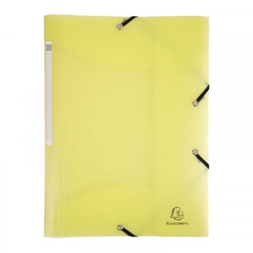 Chemise À Élastique 3 Rabats - A4 - Jaune - Polypro - Chromaline - Exacompta