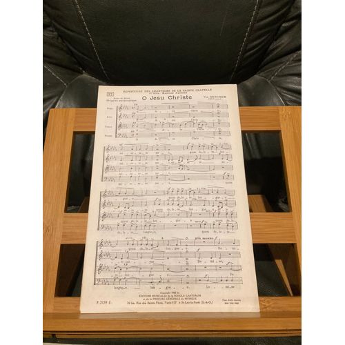 Van Berchem Xvie Siècle O Jesu Christe Partition Choeur Mixte Éd Schola Cantorum