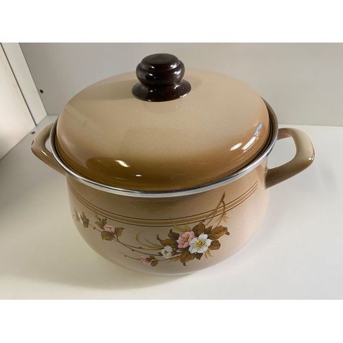 Marmite Sauteuse Faitout Cocotte Baumann Vintage En Fonte Émaillée 50' Rfa Art