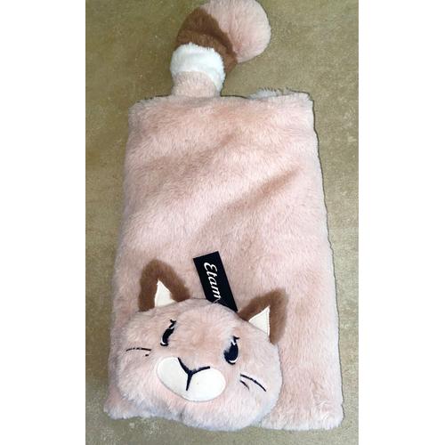 Doudou Chat Étam Rose Blanc Marron Peluche Jouet Bill & Nuts Range Pyjama Enfant Bébé 