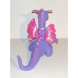 dragon barbie penelope rose mauve paillettés peluche dragon