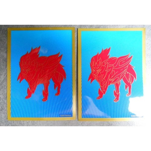 2 Protèges Cartes (Sleeve) Pokemon Zamazenta Eb1 - Original Et Non Ultra Pro