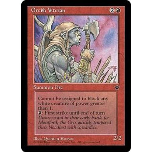 Orcish Veteran V4 Magic Mtg - Fallen Empires 0 - U